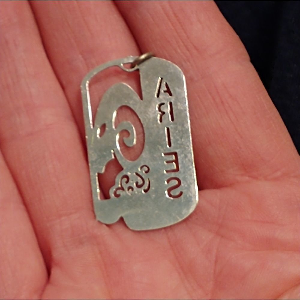 2 for $20 VTG Boho Aries Zodiac Gold Toned Pendant - Picture 5 of 7